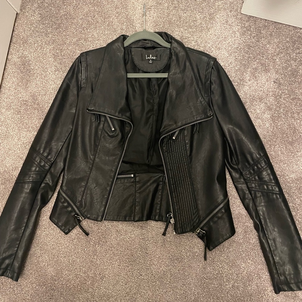 Leather Jacket; Lulus size Small